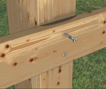 Surub dulgherie cu cap inecat, 5 x 90 mm, cod: SNK590 2