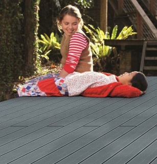 Pardoseala exterior compozit (deck WPC) culoare gri, D-GRWPC 2900x150x25 mm 9