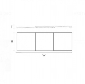 Panou decorativ 3D pentru interior, Arstyl - DOMINO, 350x1135x24 mm (3012860) 2