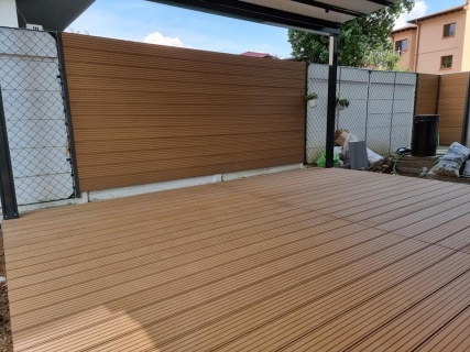 Pardoseala exterior compozit (deck WPC) culoare teak, D-TWPC 2900x150x25 mm 6