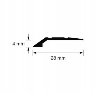 Profil aluminiu trecere, diferenta de nivel, S01, Argintiu, 0.93 m 2