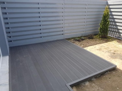 Pardoseala exterior compozit (deck WPC) culoare gri, D-GRWPC 2900x150x25 mm 17