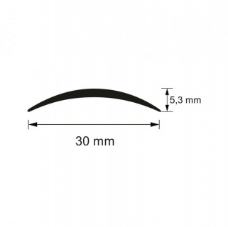Profil trecere din aluminiu, cu suruburi, Argintiu, S03, 0.93 m 2