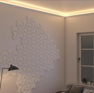 Cornisa tavan iluminat, IL3, polimer dur, 50x32.5x2000mm 3