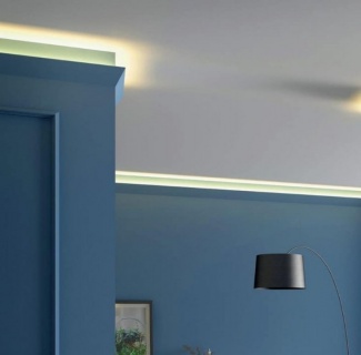 Cornisa tavan iluminat, IL1, polimer dur, 70x50x2000mm 2