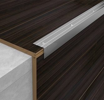 Profil aluminiu pentru treapta cu surub,S45, Bronz, 20x25mm, 3 m 3