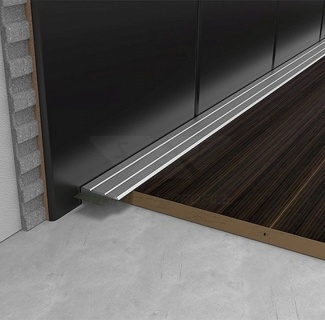 Profil aluminiu pentru treapta cu surub,S46, Olive, 10x25mm, 1 m 3
