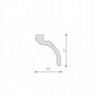 Profil tavan (cornisa), Arstyl Z20, 87x87x2000mm 2