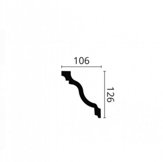 Profil tavan (cornisa), Arstyl Z22, 126x106x2000mm 2