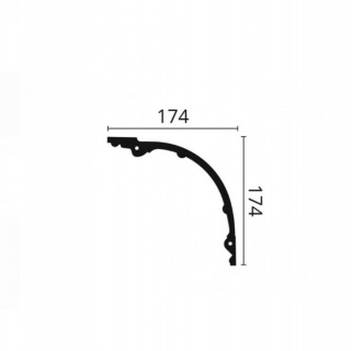 Profil tavan (cornisa), Arstyl Z40, 174x174x2000mm 2