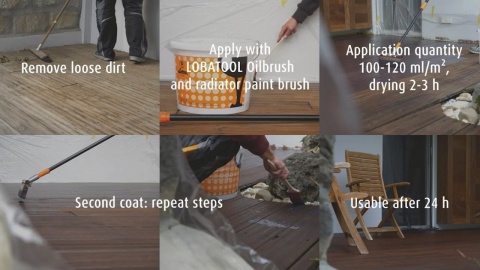 Lac terasa lemn, la exterior, DeckFinish Color, LOBA - Maro inchis (cod: L800150) 8