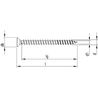 Surub cu cap inecat, tip A2, 4,5 x 45 mm, Heco (cod: 22252) 2
