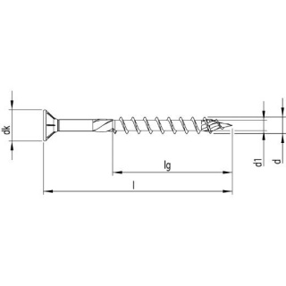 Surub pentru deck cu filet partial, 5x45 mm, Heco Topix (41197) 2
