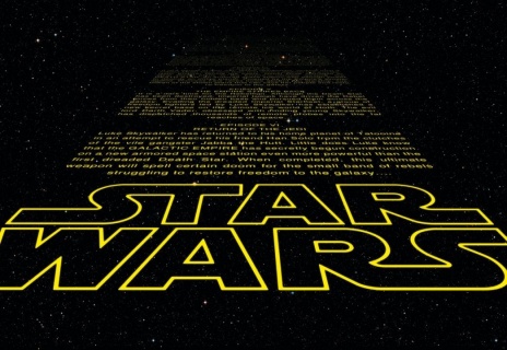 Fototapet Komar pentru copii, model Disney, Star Wars Intro, hartie, semilavabil, cod 8-487, galben/negru, 368 x 254 cm,8 piese 2