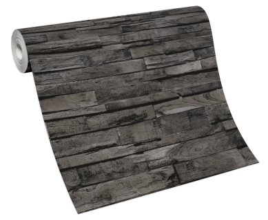 Tapet Komar, Imitations 2, model imitație lemn cu efect 3D, lavabil, gri/negru, cod 10181-15,  0.53m x 10m, 50 mp/rola 2