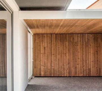 Lambriu tip Riflaj Decorativ, pin nordic Thermo Triple Shadow, Lunawood, 32 X 140 X 3000 - 5100 mm, cod 55986 6