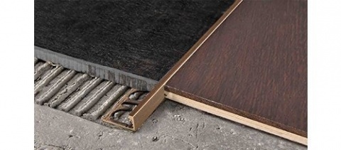 Profil terminatie din alama, culoare maro toamna, Proterminal, 10 mm, PTOB10 2