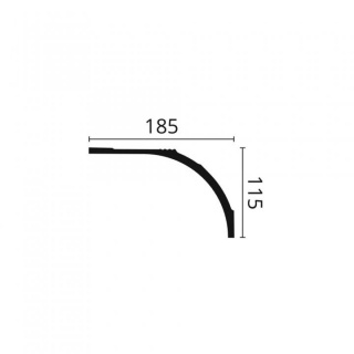 Profil tavan (cornisa), Arstyl AD23, 185x115x2000mm 2
