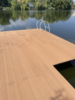 Pardoseala exterior compozit (deck WPC) culoare teak, D-TWPC 2900x150x25 mm 7