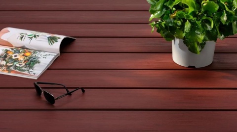 Podele compozit  WPC UPM Piazza Pro, Red Padouk, 25x140x4000 mm, 55961/8740 4