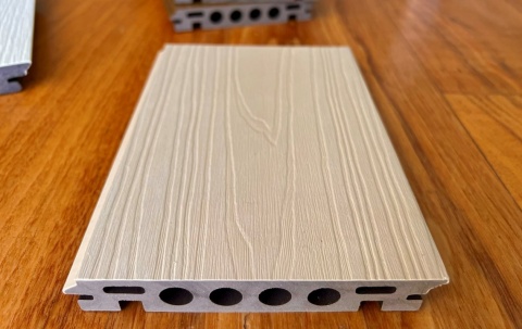 Deck compozit, Exterpark Tech Cube, Crema, Sistem Instalare Magnet, 22x145x2200mm 2