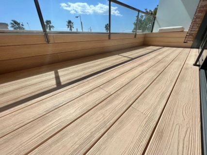 Deck compozit, Exterpark Tech Supreme, Strand , Sistem Instalare Magnet, 23x145x2200 mm 4