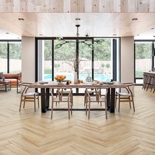 Pardoseala SPC, Compozit Vinil cu Piatra (parchet pietrificat), Aurora Oak Lund, Herringbone, 740x148x6/0.5mm, AURHER-6003/0 5
