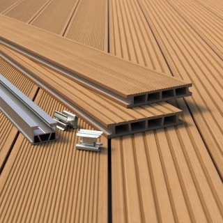 Deck WPC, Bergdeck Pure, culoare teak, BP1007, 25x150x2400 mm 4