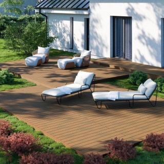 Deck WPC bicolor Bergdeck W138, Teak/Nuc, BB0021, 2900x138x23 mm 7