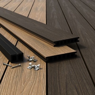 Deck WPC bicolor Bergdeck W138, Teak/Nuc, BB0021, 2900x138x23 mm 4