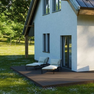 Deck WPC, Bergdeck B140, periat, culoare nuc, BDE003, 2200x140x22 mm 7