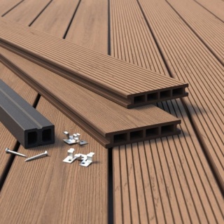 Deck WPC, Bergdeck S140, culoare teak, BB1104, 2200x140x25 mm 4
