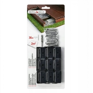 Kit montaj deck Bergdeck 36 cleme intermediare din PVC, 36 suruburi, BDZ000 2