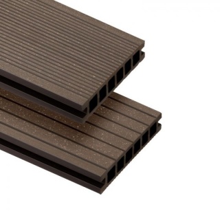 Deck WPC, Bergdeck B140, periat, culoare nuc, BDE003, 2200x140x22 mm 1