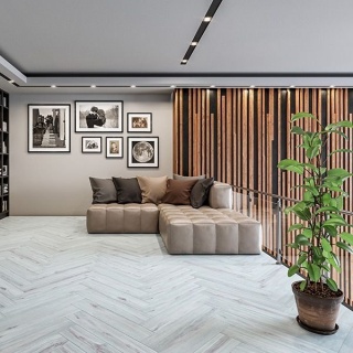 Pardoseala SPC, Compozit Vinil cu Piatra (parchet pietrificat), Aurora Oak Bergen, Herringbone, 740x148x6/0.5mm, AURHER-1007/0 4