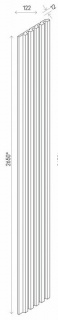 Riflaj decorativ Vox Linerio S-Line, antracit, 2650x122x12 mm 6