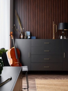 Riflaj decorativ Vox Linerio M-Line, chocolate, 2650x122x12 mm 7