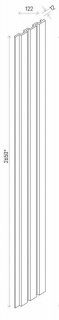 Riflaj decorativ Vox Linerio M-Line, mocca, 2650x122x12 mm 5
