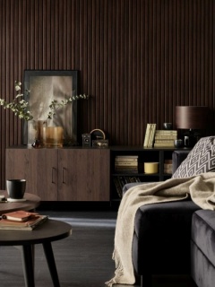 Riflaj decorativ Vox Linerio M-Line, chocolate, 2650x122x12 mm 3