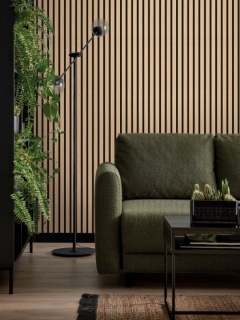 Riflaj decorativ Vox Linerio M-Line, natural black, 2650x122x12 mm 2