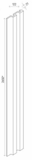 Riflaj decorativ Vox Linerio L-Line, alb, 2650x122x21 mm 9