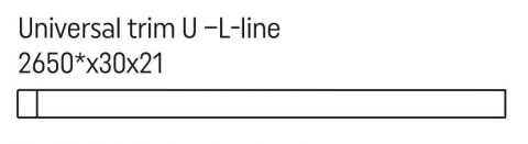 Profil universal riflaj decorativ Vox Linerio L-Line, 2650x30x21 mm 7