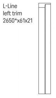 Profil stanga riflaj decorativ Vox Linerio L-Line, 2650x61x21 mm 7