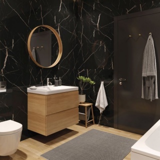 Panou decorativ SPC, Vilo Calacatta Black, 300x600x4 mm 3