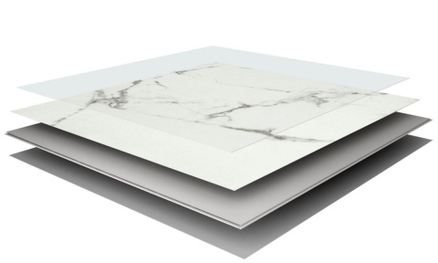 Pardoseala SPC, decor piatra, Vilo Calacatta Snow, 600x600x5/0.55 mm 4