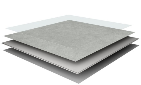 Pardoseala SPC, decor piatra, Vilo Concrete Light, 600x600x5/0.55 mm 4