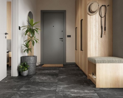 Pardoseala SPC, decor piatra, Vilo Dark Stone, 600x600x5/0.55 mm 3