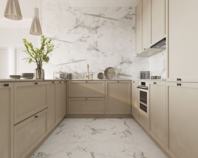 Pardoseala SPC, decor piatra, Vilo Calacatta Snow, 600x600x5/0.55 mm 3