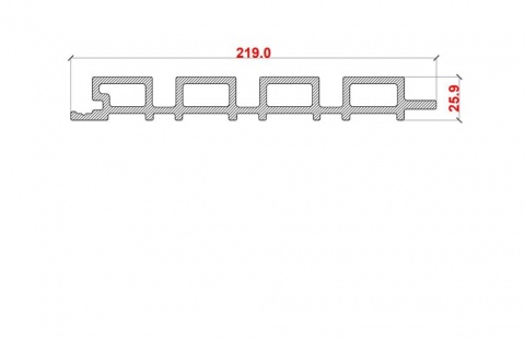 Riflaj exterior/interior lemn compozit WPC co-extrudat, Stejar Cafe Antic, cod: 60-200 3