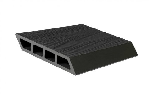 Placa gard WPC forma romb, 3D, culoare Negru, Dimensiune 120x4000mm, Grosime 20.5mm 3